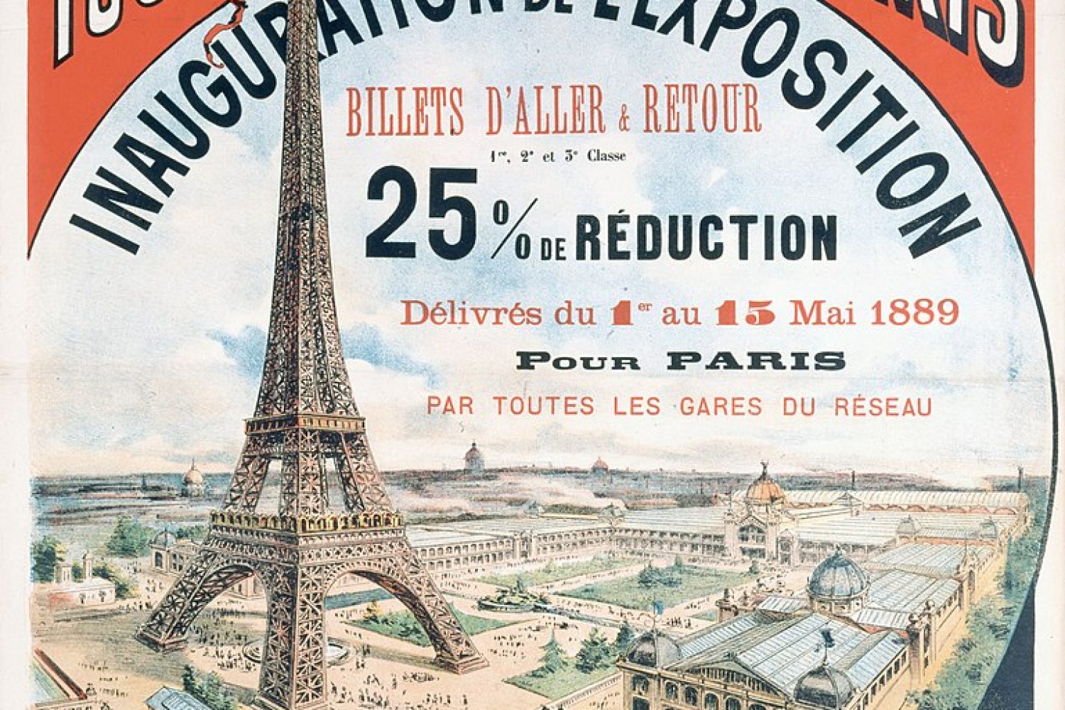 1889, Exposition universelle. M.S. (monogramme), dessinateur Imprimerie A. Maulde et Cie, imprimeur Auteur inconnu.
