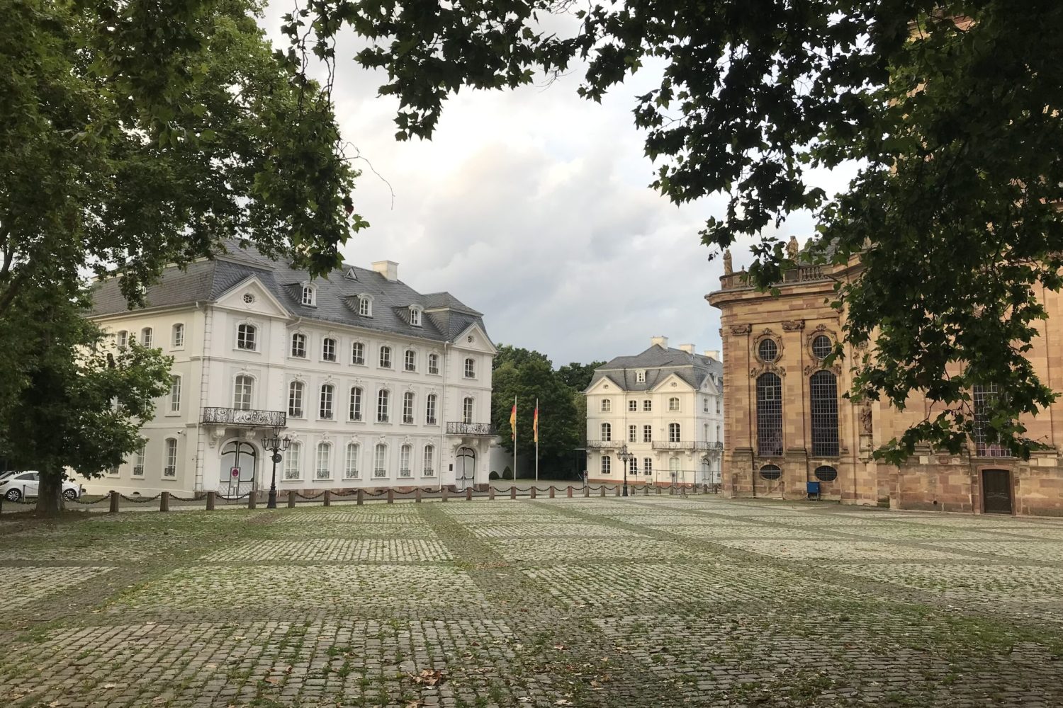 L’Église Ludwigskirche de Sarrebruck, construite entre 1762 et 1775 dans l’axe du Château. Photo : Marcel Schiess